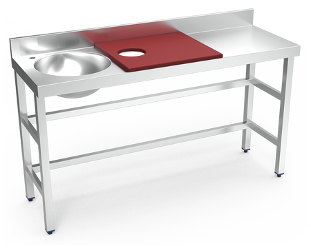 Table de préparation et de lavage inox 1