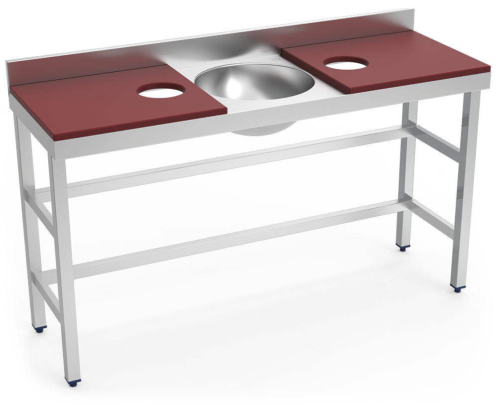 Table de préparation et de lavage inox 1