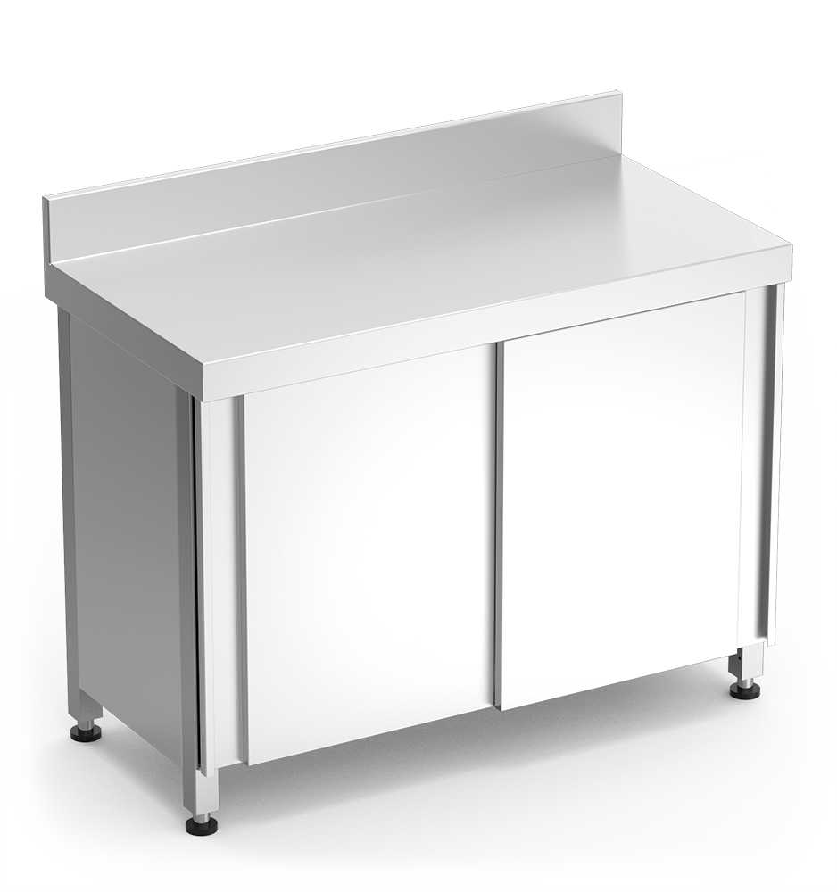 Table murale avec portes et système de levage électrique