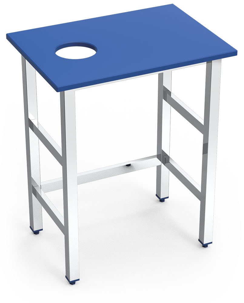 Blue fish preparation table simple model | Lioninox