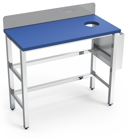 Table de préparation de poisson dessus e