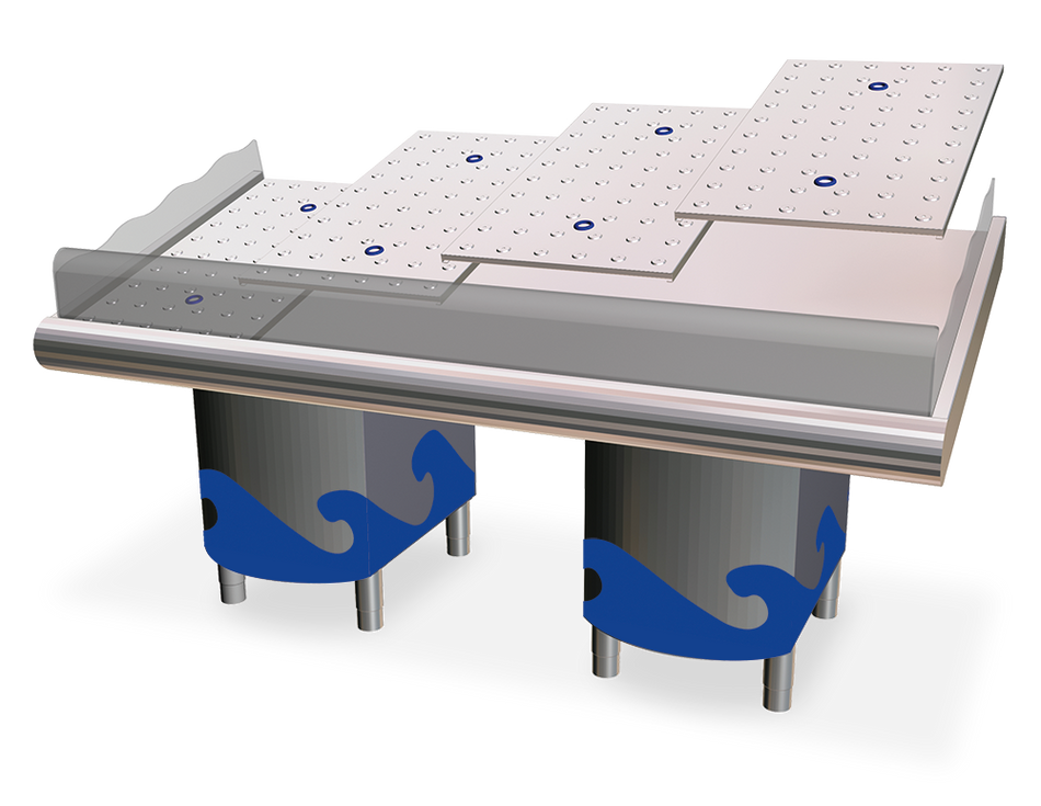 Floor-mounted 2 m fish counter