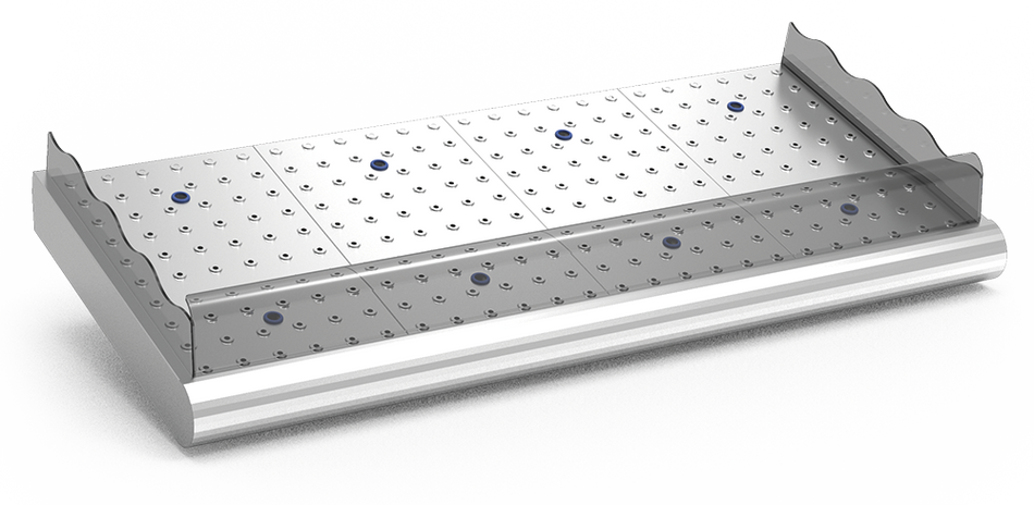 Étal à poisson inox à poser 2 m
