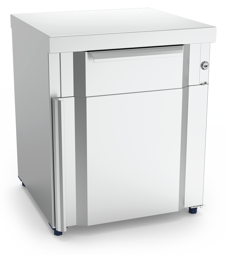 Box modulaire 1 tiroir et porte inox