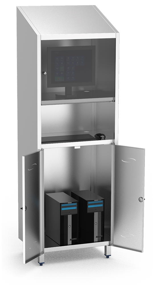 Stainless steel wardrobe for computers