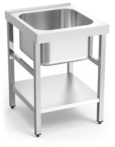 Table avec évier en prélavage ou de sortie pour lave-vaisselle