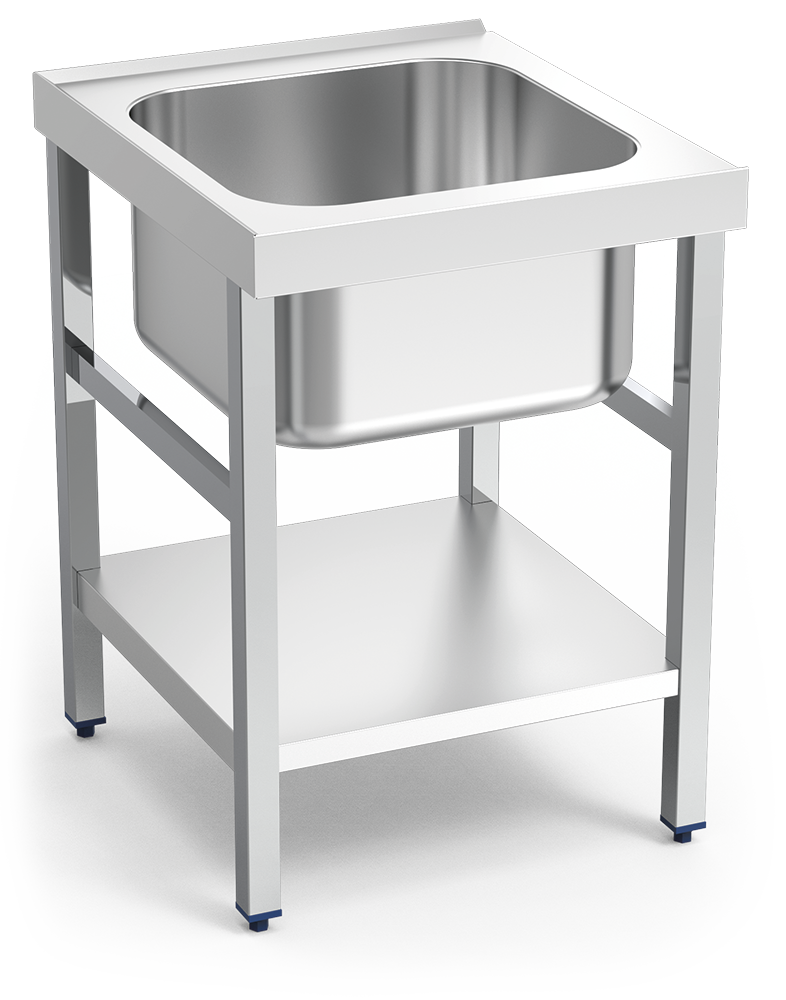 Table avec évier en prélavage ou de sortie pour lave-vaisselle