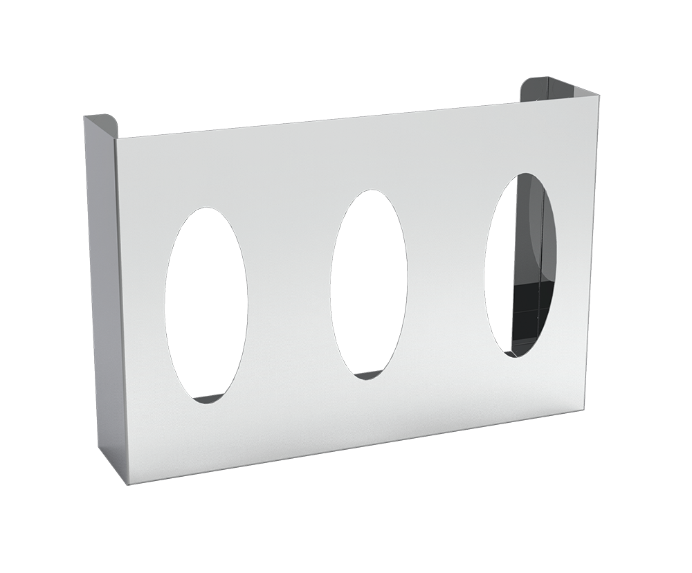 Dispensateur pour 3 boîtes de tissues, essuie-mains, gants, etc