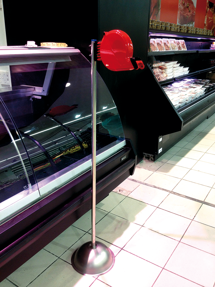 Stainless steel stand for ticket dispensers