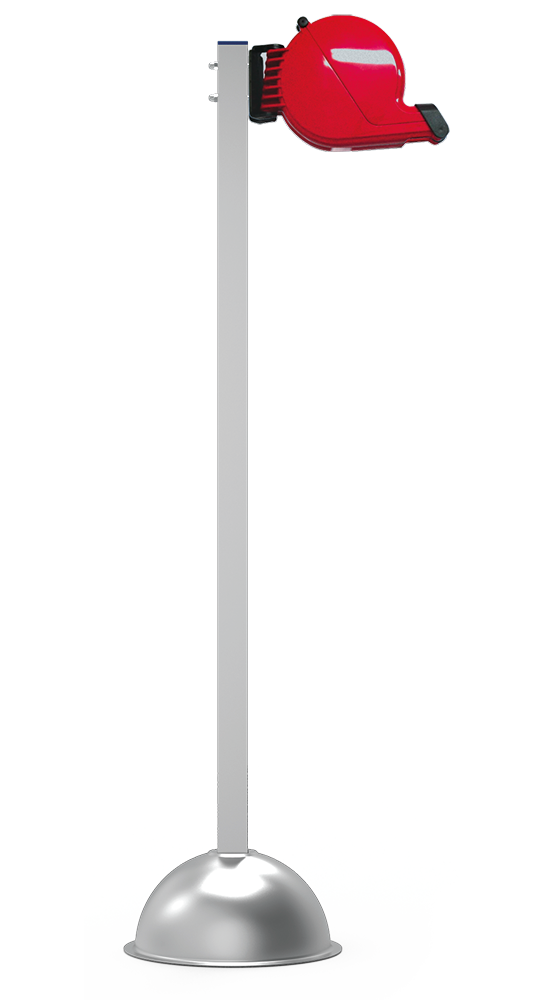 Stainless floor stand for queuing ticket dispenser