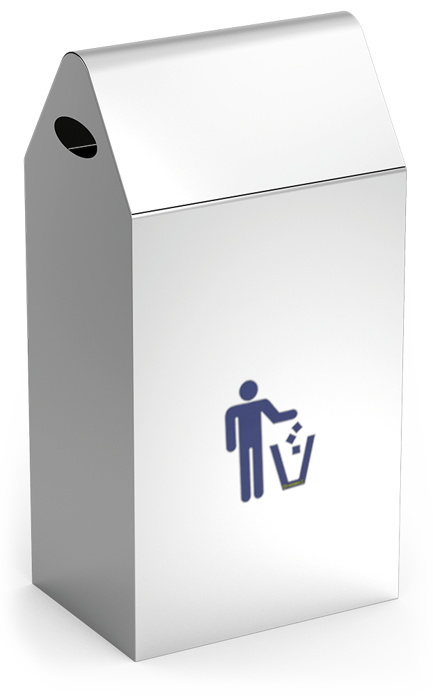 Poubelle basculante inox 44 l