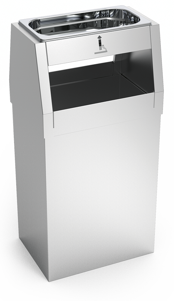 Cendrier inox avec poubelle
