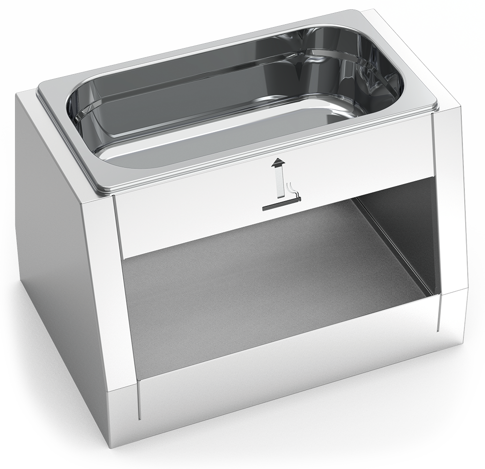 Tête inox avec cendrier pour poubelle