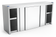 Edelstahlschrank mit Schiebetüren. Professioneller Edelstahlschrank.