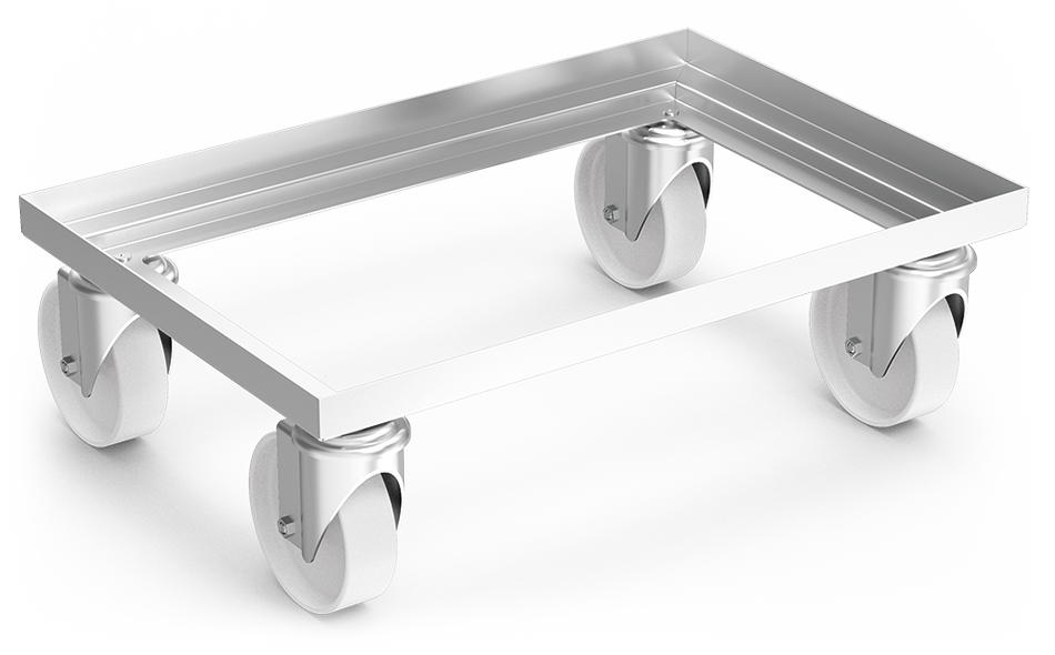 Plateforme roulante en acier inoxydable Euronorm 600x400