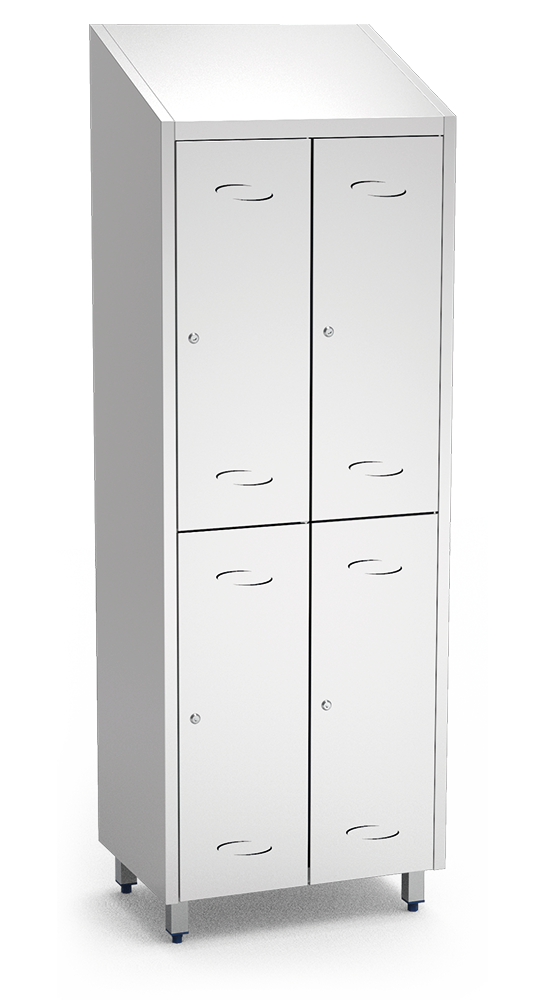 Armoire vestiaire inox de 4 portes