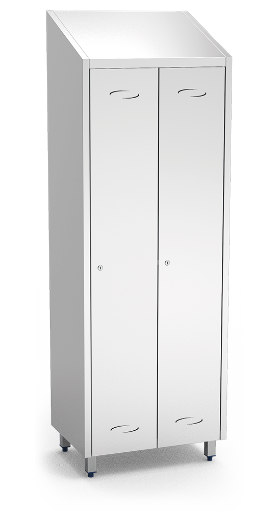 Armoire vestiaire inox de 2 portes