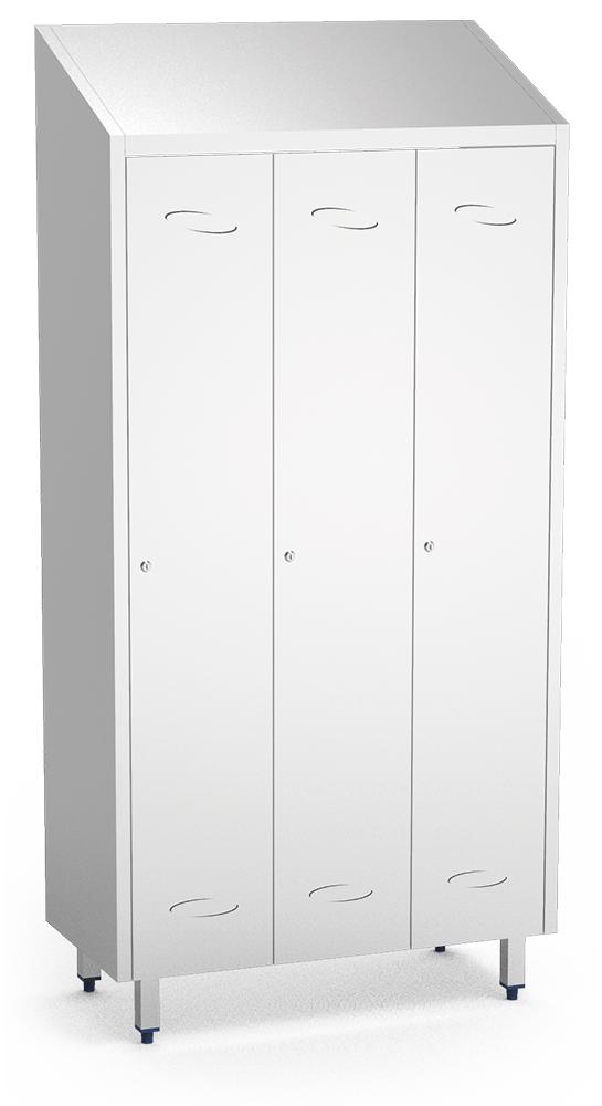 Armoire vestiaire inox de 3 portes