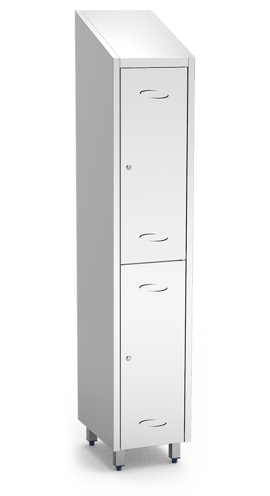 Armoire vestiaire inox petite de 2 portes
