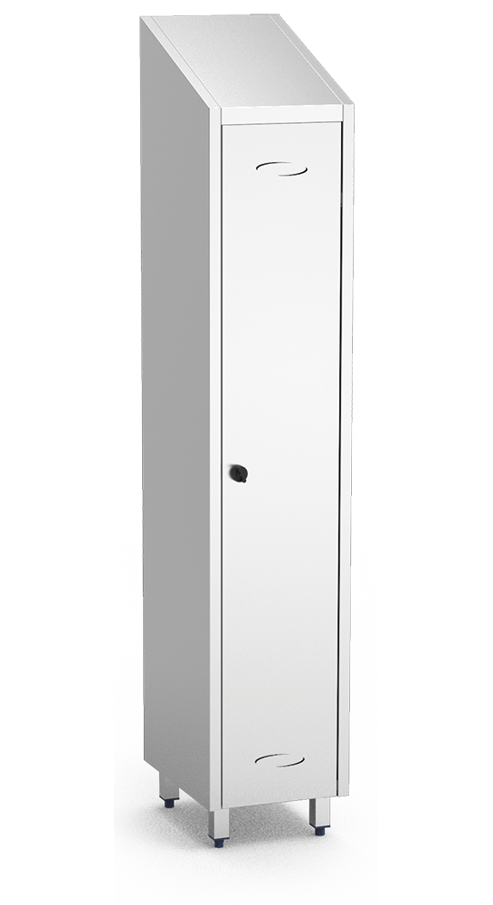 Stainless steel wardrobe for cleaning products - 1 door