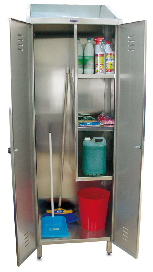 Armoire inox pour produits d´entretien -