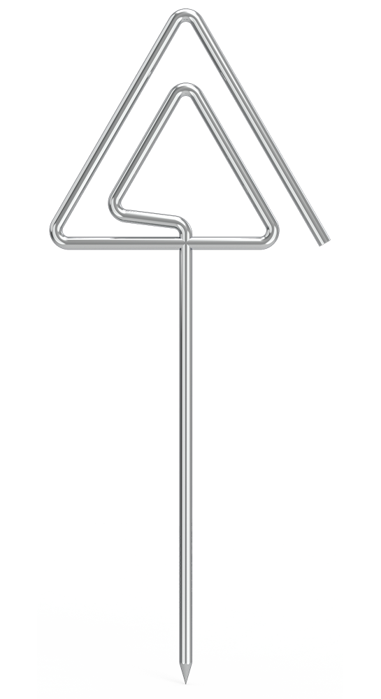 Porte-prix en tige inox avec broche