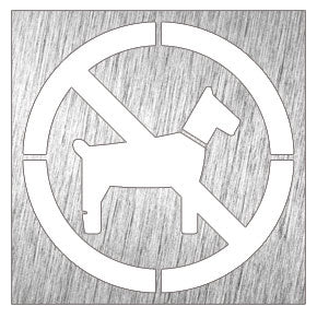 Pictogramme inox - Animaux interdit