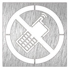 Edelstahl-Piktogramm - Mobiltelefon in