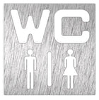 Pittogramma WC in acciaio inox
