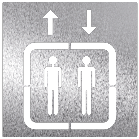 Pictrogramme inox - Ascenseur