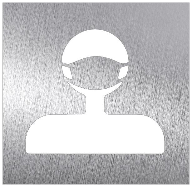 Pictogramme Inox Covid - Utilisation obligatoire du masque
