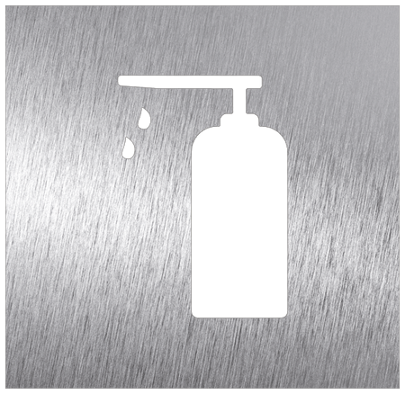 Pictogramme Inox Covid - Station de gel hydroalcoolique