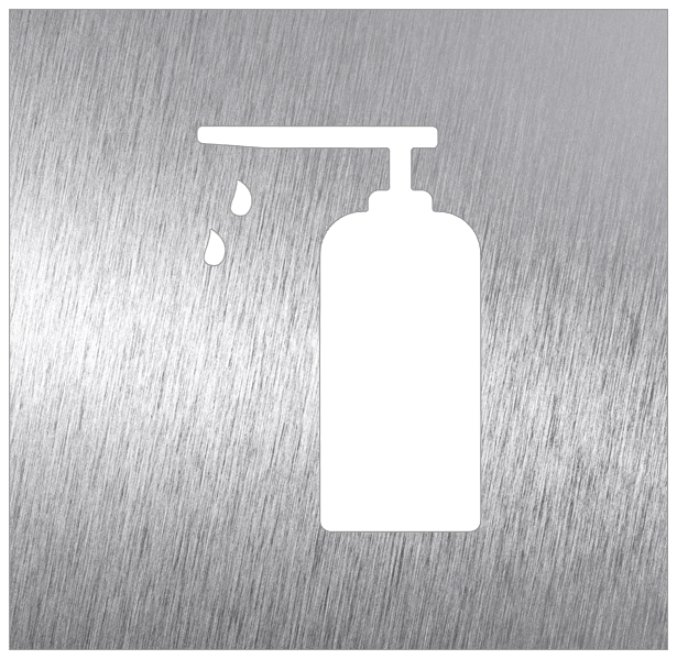 Pictogramme Inox Covid - Station de gel hydroalcoolique