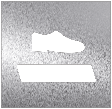 Pictogramme Inox Covid - Désinfection des chaussures