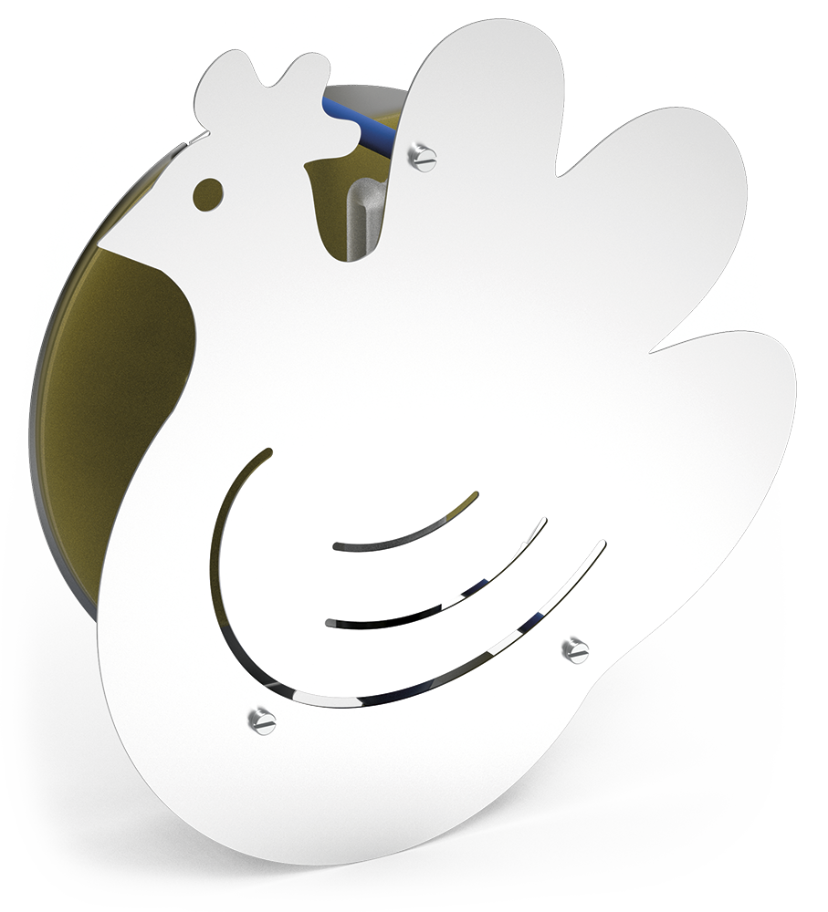 Stainless steel insect exterminator decorative chicken model