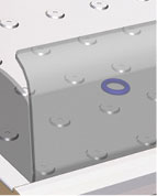 Vitre de protection frontal pour étal à