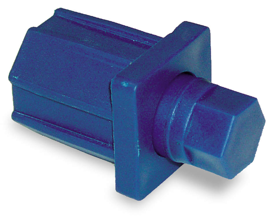 Vérin réglable en plastique bleu à 50 mm
