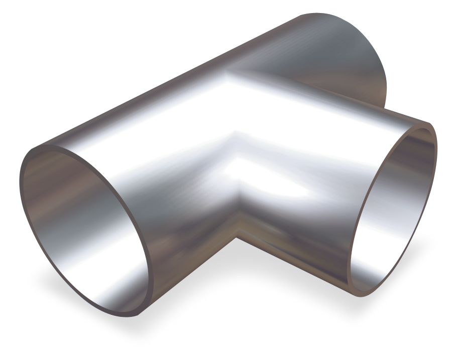 Tubo de aço inoxidável em forma de T 