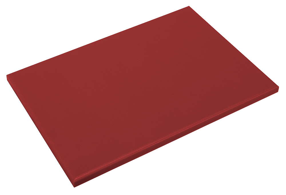 Plaque de découpe en polyéthylène rouge 
