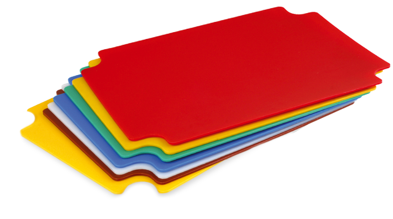 Plaque de découpe en polyéthylène avec 6 couleurs