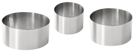 Set de 3 moules à dresser en acier inox