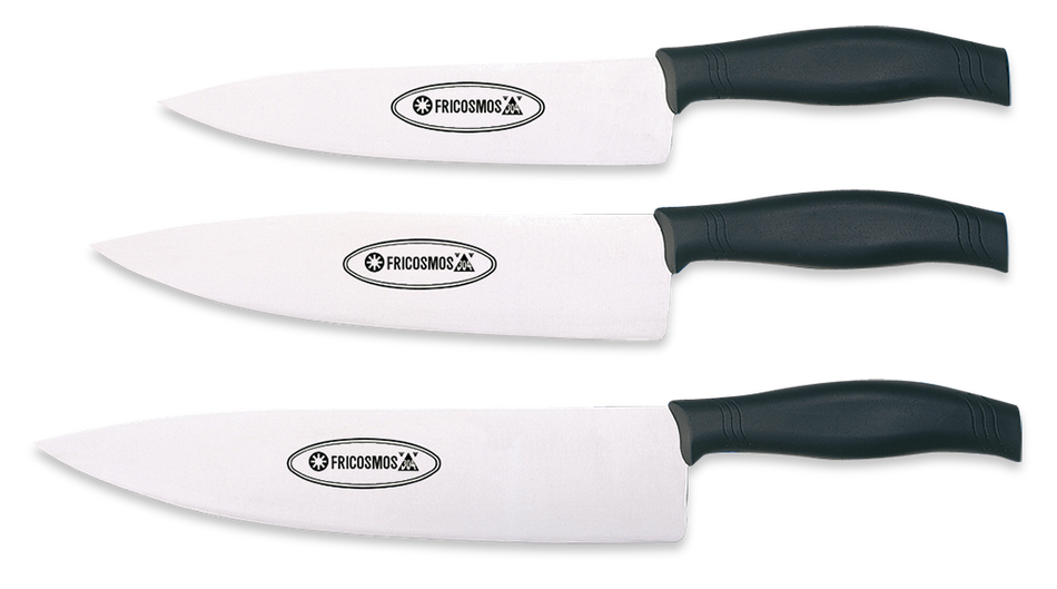 Faca modelo chef com cabo injetado 