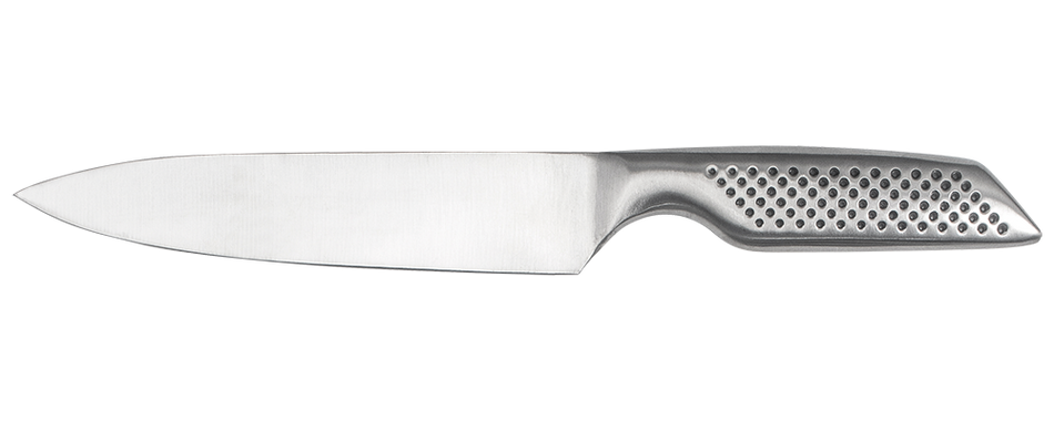 Couteau de cuisine avec manche inox antidérapant - Série GripMaster