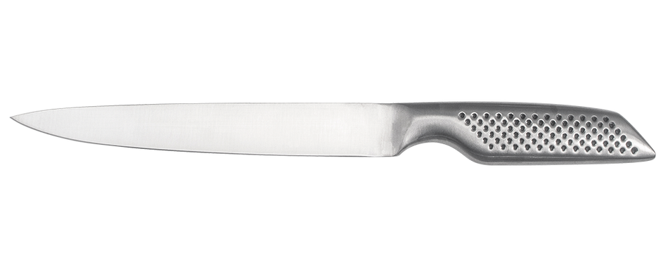 Couteau à trancher avec manche inox antidérapant - Série GripMaster