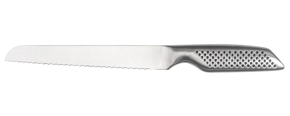Couteau à pain avec manche inox antidérapant - Série GripMaster