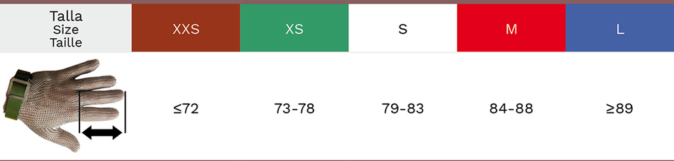 Stainless steel reversible mesh glove with belt and cuff