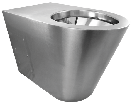 Cuvette WC inox déversoir horizontal