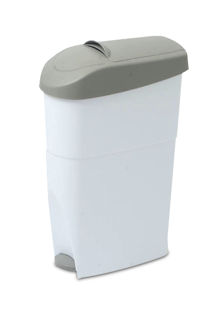 Pedal operated sanitary bin
