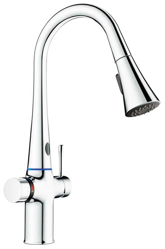 Grifo de cocina inteligente contactless con selector de temperatura