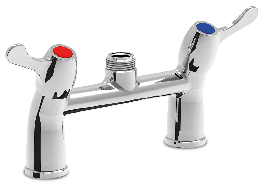 Valve double entrée, 2 eaux 1/4 de tour